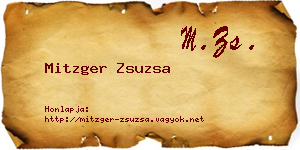 Mitzger Zsuzsa névjegykártya